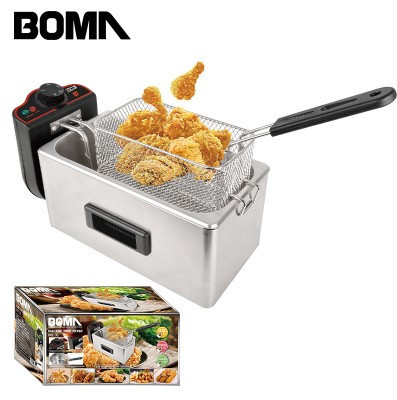 Фритюрниця електрична BOMA BM-80 3л, побутова фритюрниця для приготування картоплі фрі, фото 1