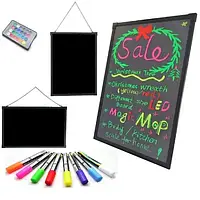 Світлодіодна Led Дошка Fluorescent Board 50 х 70 См з Фломастером і Серветкою