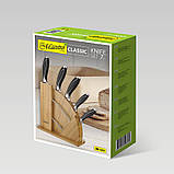 НАБІР НОЖІВ ІЗ ДЕРЕВЯНОЮ ПІДСТАВКОЮ 6 ПРЕДМЕТІВ MAESTRO MR-1425, фото 4