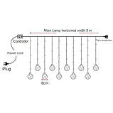 Гірлянда Бахрома мікс 4 види з іграшкою всередині 200L W-1 Copper curtain ball lamp W 3мх1.5м Тепло-білий, фото 3