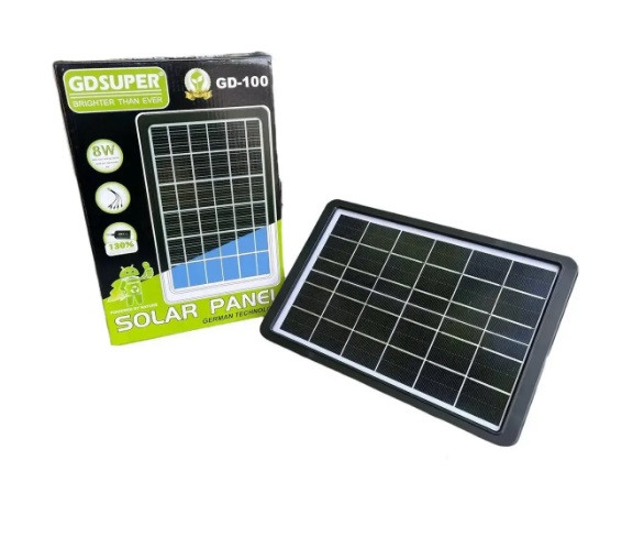 Сонячна панель GDSuper GD-100 8 Вт заряджання від сонця Solar, фото 1