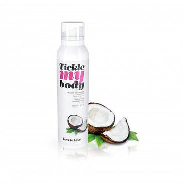 Масажна піна Love To Love TICKLE MY BODY COCONUT (150 мл) зволожуюча, фото 2