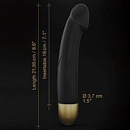 Вібратор Dorcel Real Vibration M Gold 2.0, діам 3,7см, що перезаряджається, для точки G, фото 2