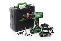 Дриль-шуруповерт, швидкознімання APRO 20В, 2А, 20DC, 2 АКБ, ЗУ, кейс