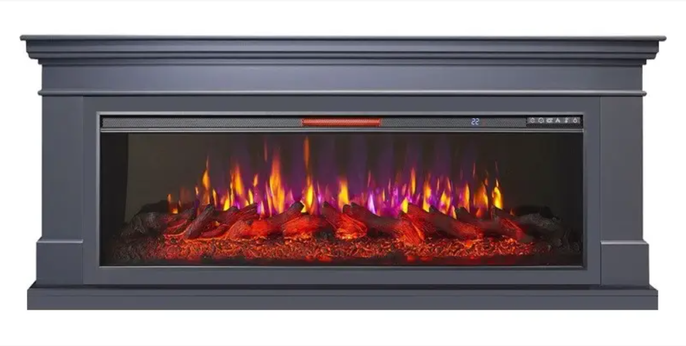 Камінокомплект Електрокамін ArtiFlame Sacramento AF50 Сірий Графіт (зі звуком) Електричний 3D Камін