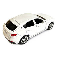 Іграшкова машинка металева Maserati Levante Мазераті Леванте біла, звук, світло, інерція, відкр. двері, капот, багажник, 14*6*5 см, фото 3