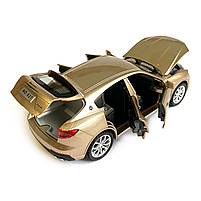 Іграшкова машинка металева Maserati Levante Мазераті Леванте бронза, звук, світло, інерція, відкр. двері, капот, багажник, 14*6*5, фото 6