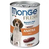 Консерви Monge Dog Fresh паштет, зі свіжою качкою, 400 г