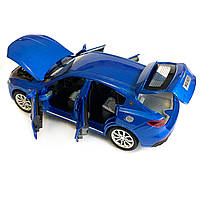 Іграшкова машинка металева Maserati Levante Мазераті Леванте синій, звук, світло, інерція, відкр. двері, капот, багажник, 14*6*5, фото 4