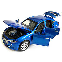 Іграшкова машинка металева Maserati Levante Мазераті Леванте синій, звук, світло, інерція, відкр. двері, капот, багажник, 14*6*5, фото 5