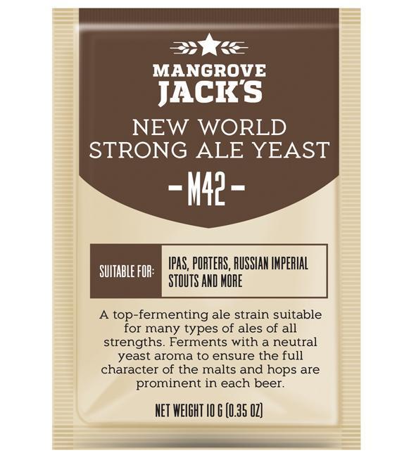 Дрожжи для всех типов элей Mangrove Jack's New World Strong Ale M42. Пивные дрожжи Мангрув Джек - фото 1 - id-p1708506778