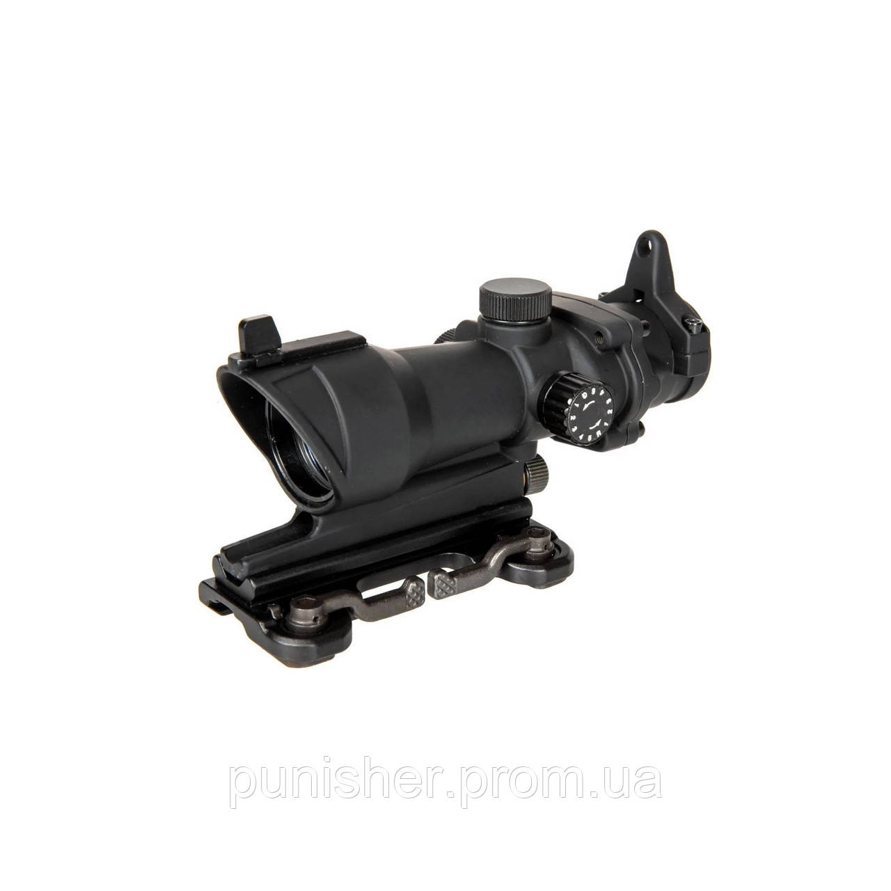 Приціл JJ Airsoft ACOG Style 4х32 Scope Replica with Lightning and QD Mount, Чорний