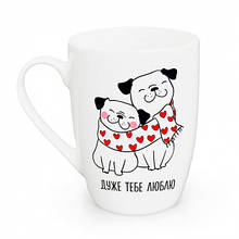 Чашка Luminarc "Дуже тебе люблю" 1961, 360мл циліндричної форми + коробка Kvarta