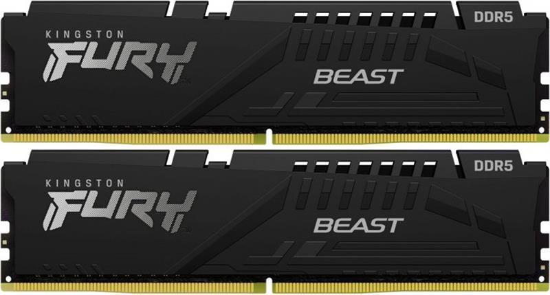 Оперативна пам'ять  DDR5 2x16GB/6000 Kingston Fury Beast Black (KF560C30BBK2-32), фото 1