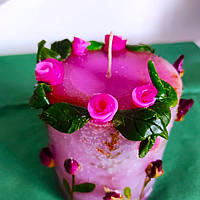 Свеча ботаническая подарочная "Розовое чудо"