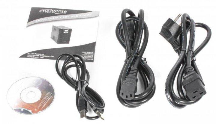 Джерело безперебійного живлення EnerGenie EG-UPS-PS3000-01 3000VA, Lin.int., AVR, 6xSchuko, USB, RJ-45, металл - фото 2 - id-p1708540950