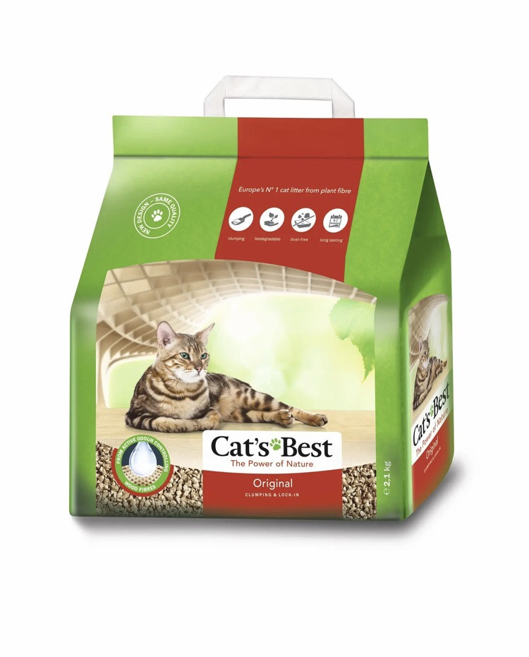 Cat's Best Original Деревний грудкуючий наповнювач для котячого туалету 10 л / 4.3 кг, фото 1