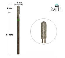 Насадка алмазна Циліндр закруглений 2.3 мм зелена Mill