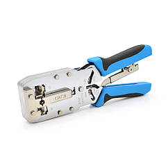 DR Інструмент Ritar HT-2810R з храповиком для обтискання RJ-45 (8P8C Cat-6) і RJ-12/11 (6P6C), 4P/6P/8P,