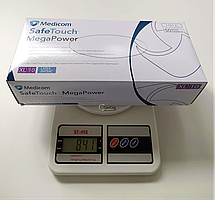 Рукавички латексні підвищеної міцності Medicom Power Mega High Risk, щільність 13 г. - сині (50 шт), фото 2