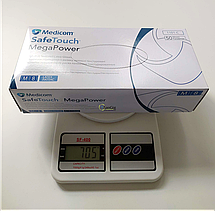 Рукавички латексні підвищеної міцності Medicom Power Mega High Risk, щільність 13 г. - сині (50 шт), фото 5