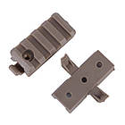 Планка Пікатінні (Picatinny) + кріплення адаптер Wing-Loc на направляючі рейки шолома, Coyote, фото 3