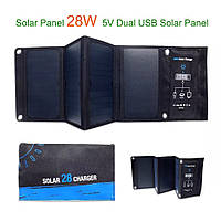 Сонячна паналь заряджання SOLAR, IHOPLIX (SUAOKI) 28W QC 3.0 Сонячна зарядка