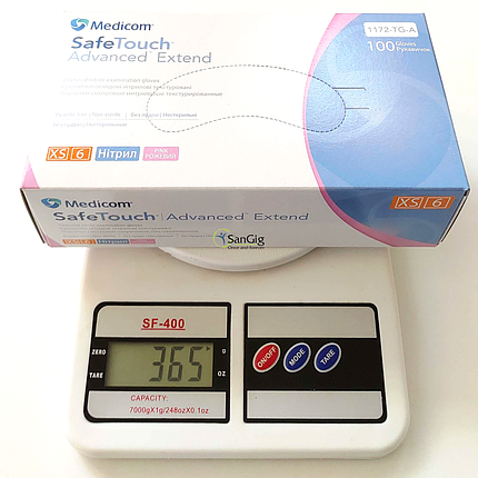 Нітрилові рукавички Medicom SafeTouch Extend Pink, щільність 3.5 г. - рожеві (100 шт), фото 2