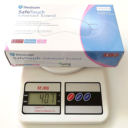 Нітрилові рукавички Medicom SafeTouch Extend Pink, щільність 3.5 г. - рожеві (100 шт), фото 3