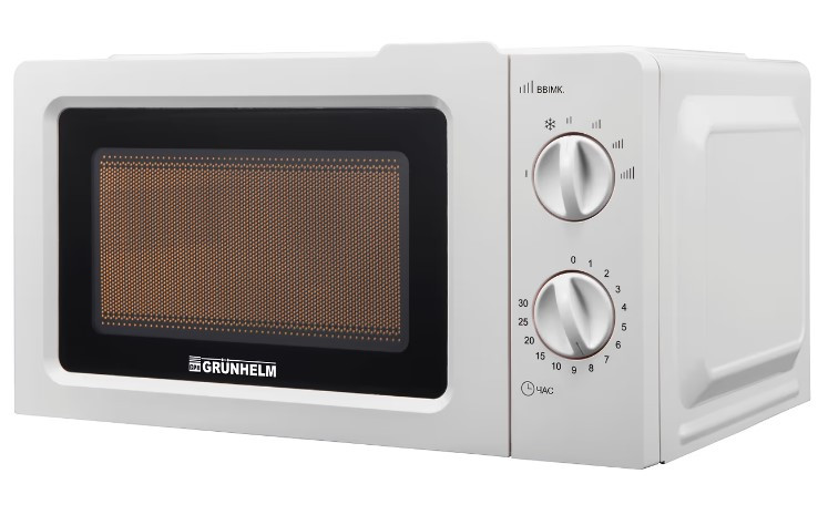 Мікрохвильова піч Grunhelm 20 l білий, фото 1