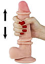 Реалістичний фалоімітатор 8'' Sliding Skin Dual Layer Dong - Whole Testicl, фото 4