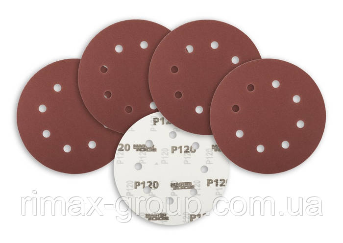 Купить Круг шлифовальный на липучке MASTERTOOL с 8 отверстиями 180 мм ...