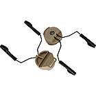 Кріплення на шолом, каску для навушників Howard Impact Sport/Pro/Bolt, Earmor M31/M32, Coyote, фото 9