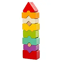 Дерев'яна піраміда іграшка баланс арт. MD 2883
