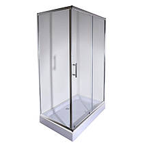 Душова кабіна Nisa 120x80 см з піддоном 13 см, прозоре скло, фото 2