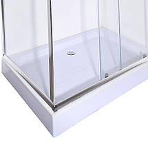 Душова кабіна Nisa 120x80 см з піддоном 13 см, прозоре скло, фото 4