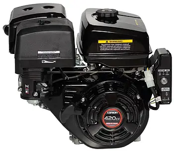 Двигун бензиновий Loncin G420FD (16к. с., ел.стартер, шпонка 25 мм, євро 5)