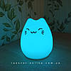 LED світильник на батарейках Idea Poland CAT LED 0,4W 12Lm 4500K (силіконовий настільний дитячий нічник) кіт, фото 7