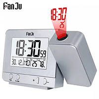 Цифровий годинник FanJu FJ3531 з проекцією, термометром, гігрометром і портом USB для зарядки ваших пристроїв.