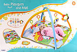 Килимок ігровий для малюків 81536, брязкальця, люстерко, грызунки, пискавка, фото 5