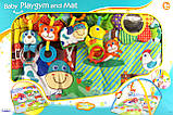 Килимок ігровий для малюків 81536, брязкальця, люстерко, грызунки, пискавка, фото 2