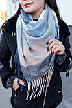 🔥ТОП!!! Велика блакитна кашемірова хустка в клітку LEONORA, фото 10