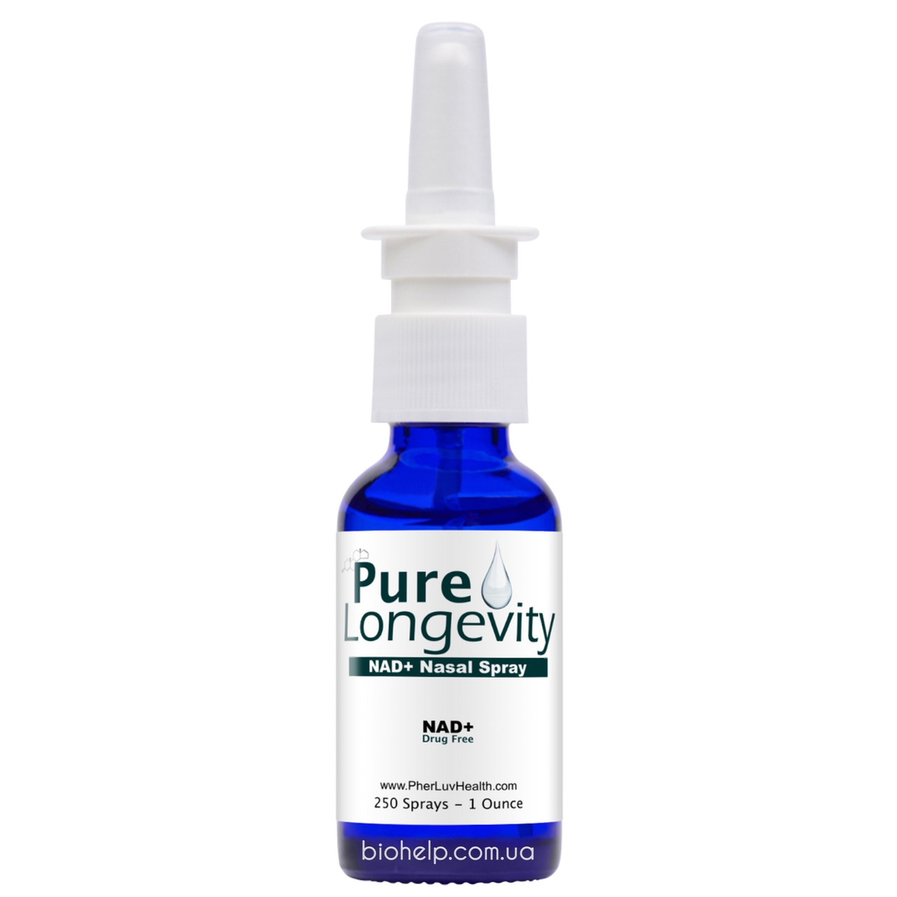 Назальний спрей Pure Longevity NAD+ нікотинамідаденінуклеотид НАДВ + для поліпшення когнітивних функцій 1oz., фото 1