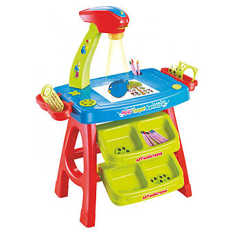 Дитячий стіл для малювання з проєктором і слайдами Limo Toy AK 0003 AB