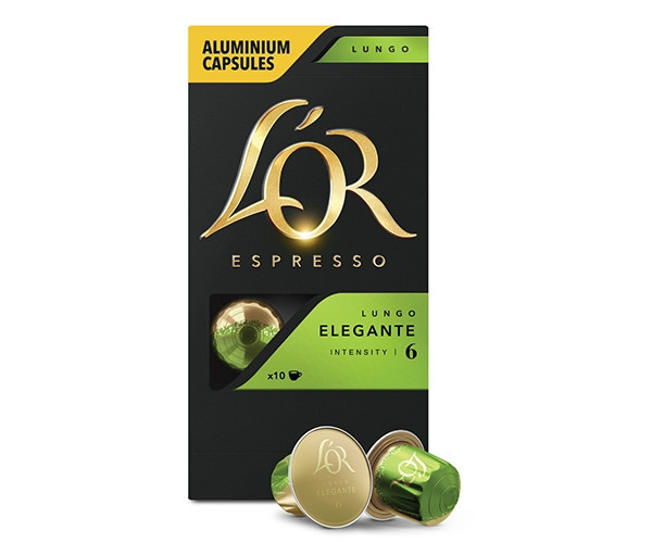 Nespresso капсули L'OR Lungo Elegante 6 (10 шт.) Франція Неспресо Льор