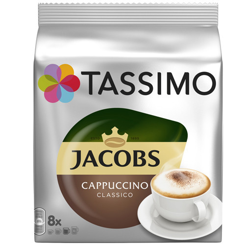 Кава в капсулах Tassimo Jacobs Cappuccino 16 капсул (8 порц.) Німеччина Тассимо