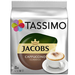 Кава в капсулах Tassimo Jacobs Cappuccino 16 капсул (8 порц.) Німеччина Тассимо
