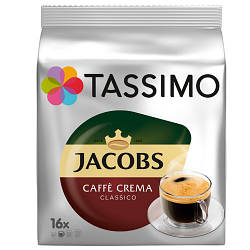 Кава в капсулах Tassimo Jacobs Caffe Crema 16 порцій Німеччина Тассімо