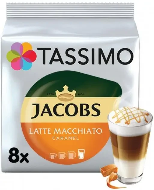 Кофе в капсулах Tassimo Jacobs Latte Macchiato Caramel 16 капсул (8 ...