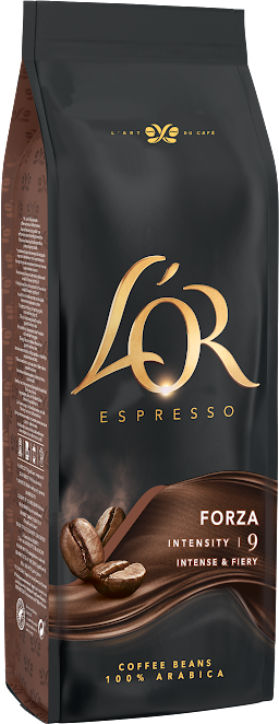 Кава в зернах L'OR Espresso Forza 500 гр Зерно Льор.